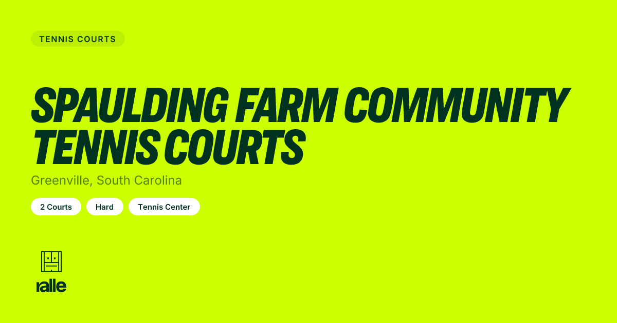 Spaulding Farm Communi… | Courts in Greenville, SC • Ralle