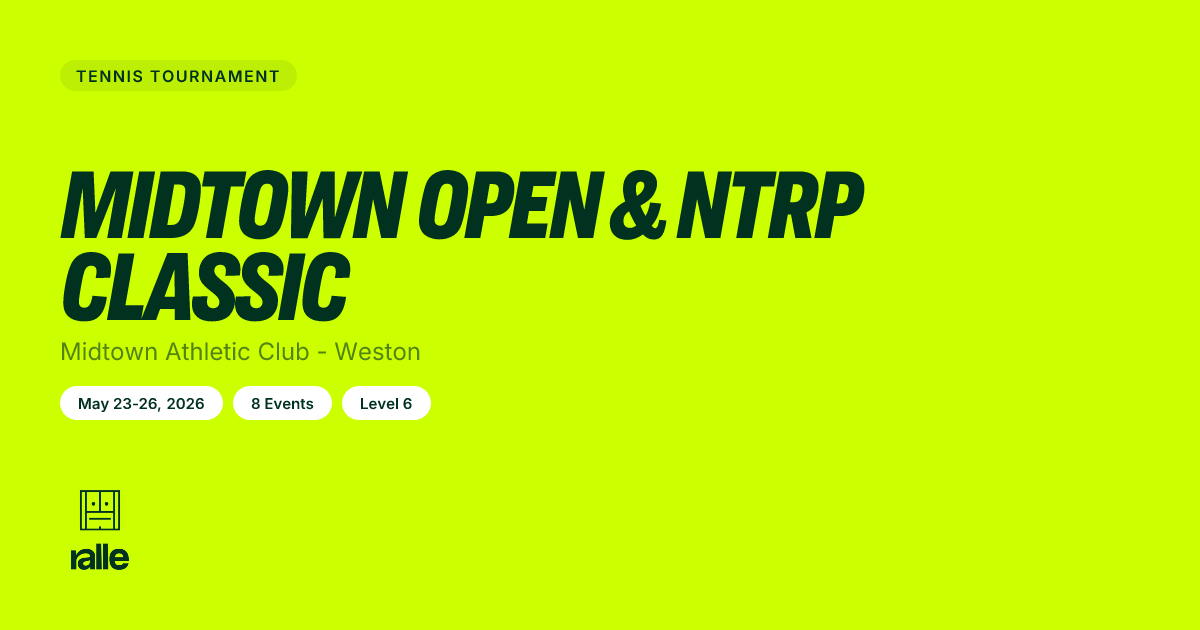 MIDTOWN OPEN & NTR… | Weston May 23-26, 2026 • Ralle